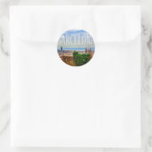Barcelona-stad Ronde Sticker (Tas)