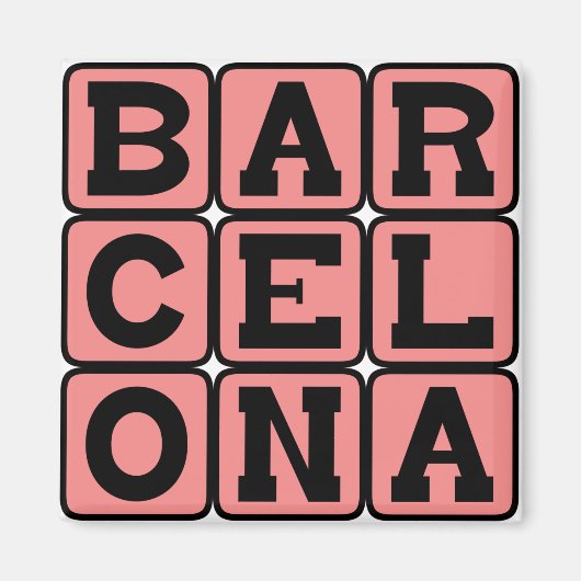 Barcelona, stad Spanje Magneet (Voorkant)