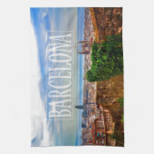 Barcelona-stad Theedoek (Verticaal)