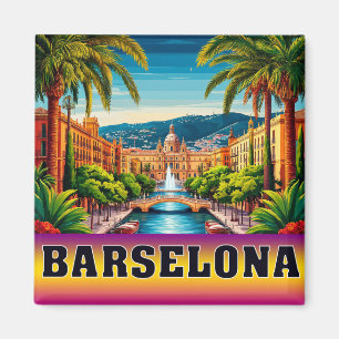 🧲 Barcelona strandvakantie herinnering Spanje 🌊 Magneet
