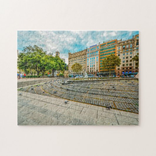 Barcelona Street Scene. Legpuzzel (Horizontaal)