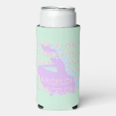 Barcelona Travel Art, Spanje Kunst, Pastel, Groen (Seltzer Voorkant)