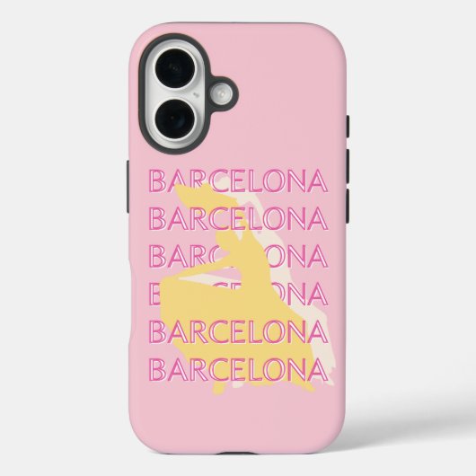 Barcelona Travel Art, Spanje, Reiskunst, Roze Case-Mate iPhone Case (Achterkant)
