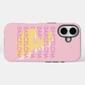 Barcelona Travel Art, Spanje, Reiskunst, Roze Case-Mate iPhone Case (Achterkant (horizontaal))