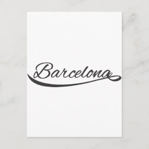 barcelona typografie briefkaart