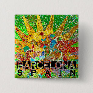 Barcelona Vierkante Button 5,1 Cm