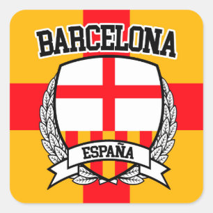 Barcelona Vierkante Sticker
