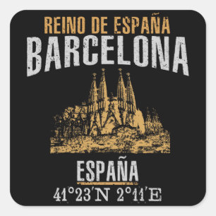 Barcelona Vierkante Sticker