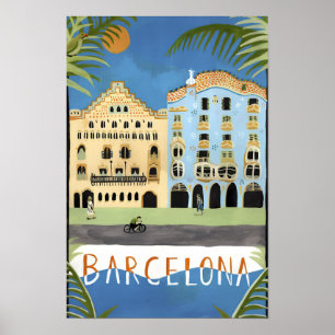 Barcelona Vintage Print