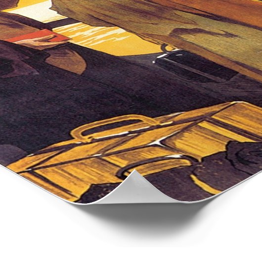 Barcelona Vintage Travel Poster (Coin)