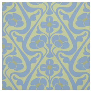 Barcelona Wall Flowers Blue en Green Stof