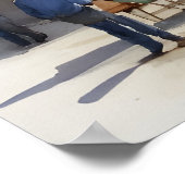 Barcelona waterverf kunst poster (Hoek)