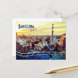 Barcelone, Espagne - Carte postale Park Guell