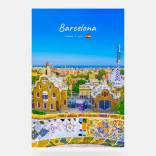 Barcelone, Espagne - Parc Guell Mosaïque Gaudi