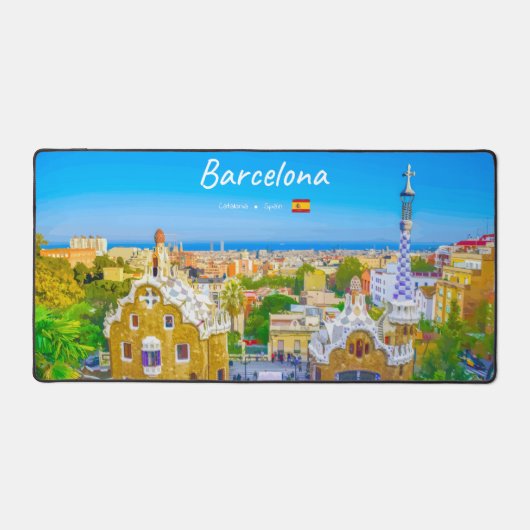 Barcelone, Espagne - Parc Guell Mosaïque Gaudi (Recto)