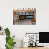 Barcelone, Espagne - Poster de l'escalier en mosaï (Bureau à domicile)