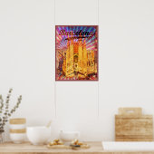 Barcelone, Espagne, Poster vintage (Cuisine)