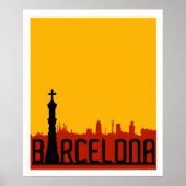 Barcelone, Espagne, Poster Voyage (Devant)