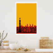 Barcelone, Espagne, Poster Voyage (Cuisine)