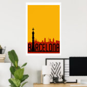Barcelone, Espagne, Poster Voyage (Bureau à domicile)