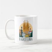 Barcelone Espagne Skyline Café Mug (Gauche)
