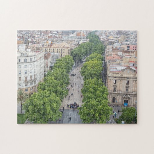 Barcelone La Rambla vue puzzle (Horizontal)