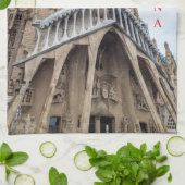 Barcelone Sagrada Familia vue serviette de thé (Plié)