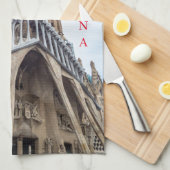 Barcelone Sagrada Familia vue serviette de thé (Quart Plié)