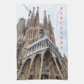 Barcelone Sagrada Familia vue serviette de thé (Vertical)