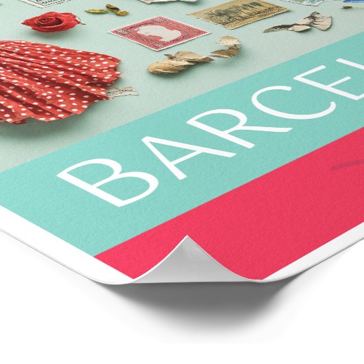 Barcelone sur mon esprit affiche (Coin)