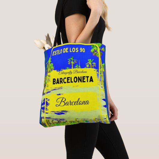 Barceloneta, sac de style Barcelone-bleu foncé (De près)