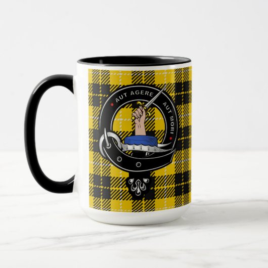 Barclay Clan Badge & Tartan Combo 15oz Mug (Gauche)