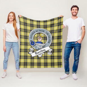 Barclay Clan Badge Tartan Pset Fleece Deken