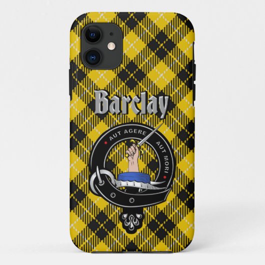 Barclay Clan Badge & Tartan Telefoon Case (Achterkant)