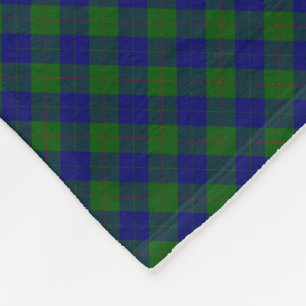 Barclay clan tartan blauwe groene vleid fleece deken