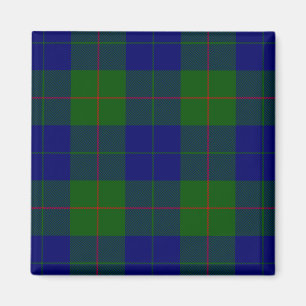 Barclay clan tartan blauwe groene vleid magneet