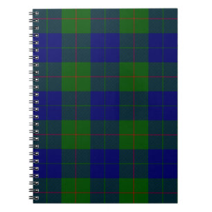Barclay clan tartan blauwe groene vleid notitieboek