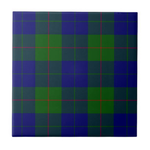 Barclay clan tartan blauwe groene vleid tegeltje