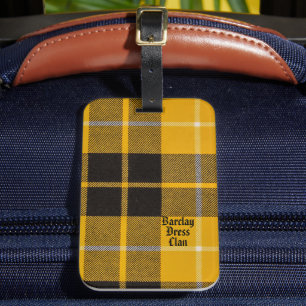 Barclay Dress Clan Tartan Met Monogram Naam Bagagelabel