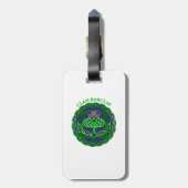 Barclay Scottish Tartan Celtic Thistle Bagagelabel (Achterkant verticaal)