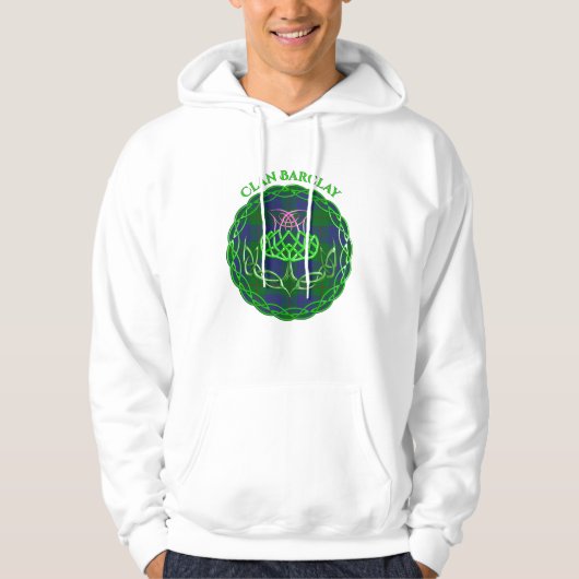 Barclay Scottish Tartan Celtic Thistle Hoodie (Voorkant)