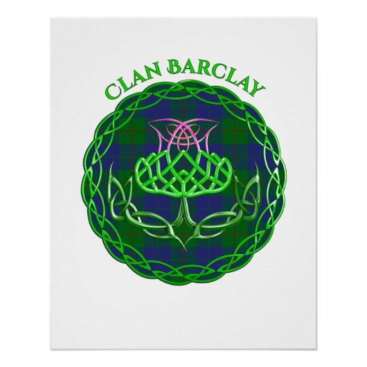 Barclay Scottish Tartan Celtic Thistle Perfect Poster (Voorkant)