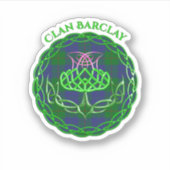 Barclay Scottish Tartan Celtic Thistle Sticker (Voorkant)