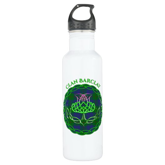 Barclay Scottish Tartan Celtic Thistle Waterfles (Voorkant)