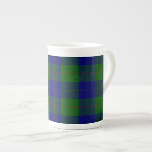 Barclay tartan blauw groen geruit porselein kop