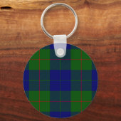 Barclay tartan blauw groen geruit sleutelhanger (Voorkant)