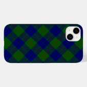 Barclay tartan blauwe groene vleid Case-Mate iPhone case (Achterkant (horizontaal))