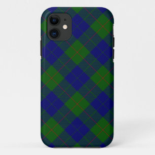 Barclay tartan blauwe groene vleid iPhone 11 hoesje