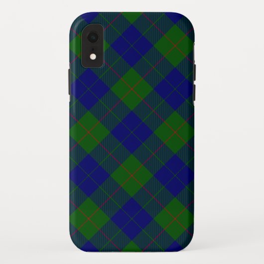 Barclay tartan blauwe groene vleid Case-Mate iPhone case (Achterkant)