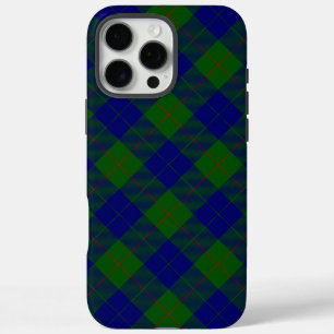 Barclay tartan blauwe groene vleid iPhone 16 pro max hoesje